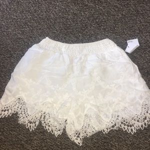 White cloth shorts